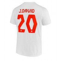 Billiga Kanada Jonathan David #20 Borta fotbollskläder VM 2022 Kortärmad